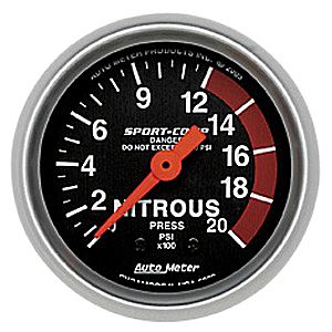Autometer – Sport-Comp Nitrous Pressure Gauge – 0-2000 PSI (2-1/16″)