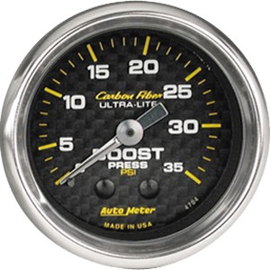 Autometer – Carbon Fiber Boost Gauge – 35 PSI (2-1/6?)