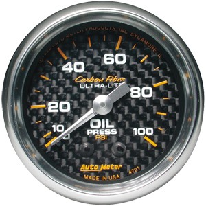 Autometer – Carbon Fiber Oil Pressure Gauge (2-1/6?)