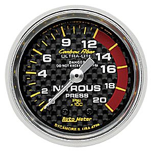 Autometer – Carbon Fiber Nitrous Pressure Gauge (2-1/6?)