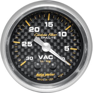 Autometer – Carbon Fiber Vacuum Gauge (2-1/6?)