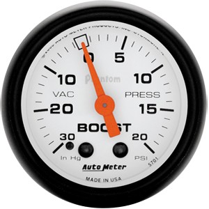 Autometer – Phantom Vacuum/Boost Gauge – 30 in Hg.-Vac./20 PSI (2-1/16″)