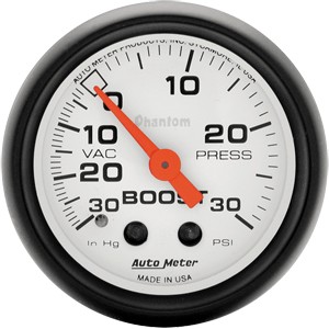 Autometer – Phantom Vacuum/Boost Gauge – 30 in Hg.-Vac./30 PSI (2-1/16″)