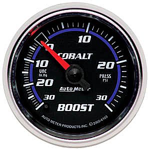 Autometer – Cobalt Turbo Boost/Vacuum Gauge – 30 In. Hg/30 psi (2-1/16″)