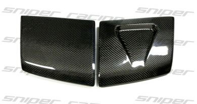 Sniper Racing – Headlight Cover Set – Nissan 180SX S13 – Vented (Carbon Fiber)